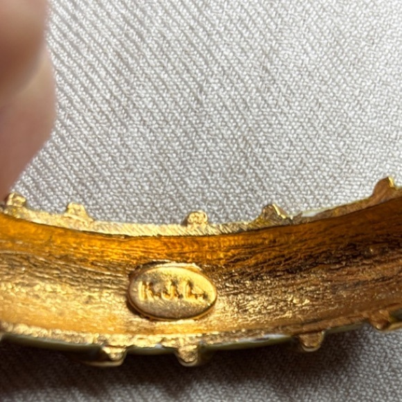 Kenneth Jay Lane Gold and Yellow Bracelet - Picture 3 of 3